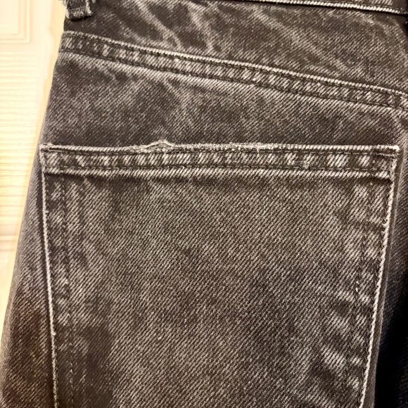 Zara Wide Leg Distressed Black Jeans Women's Size 6 - Picture 6 of 10